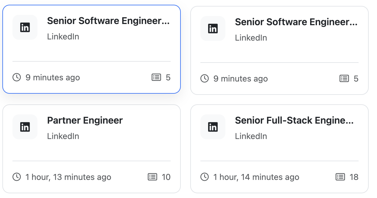 Job scan history